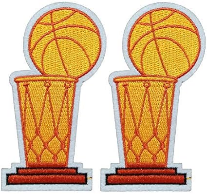 Amazon Com 2 Pack Larry O Brien Nba Championship Trophy Iron On Sew On Embroidered Patch For Jackets Backpacks Jeans And Clothes Badge Applique Emblem Sign Sports Motif Decal Size 2 4 X4 1 Kitchen Dining