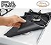 FORHOMER sbc01 Gas Range Protectors, Kitchen Accessories Gas Stove Burner Liners Fda Approved, Reusable, Non-Stick Stove Top Burner Protectors, Set of 4, Black