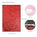 David Angie 9 PCS Red Pink Series Glitter Leather Sheet Valentine's Day Theme Faux Leather Sheet 7.7