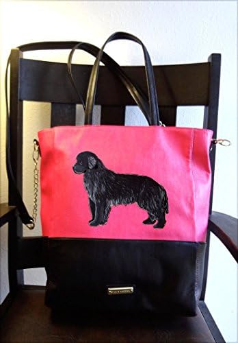 Newfoundland Newfie Dog Hand Painted Purse / Handbag / Tote / One of a Kind - Steve Madden