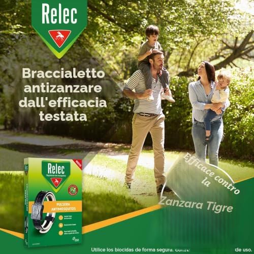 Bracciale nero antizanzare con citronella per tutta la famiglia, dai 3 anni in su