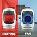 Warmtec 1500W Oscillating Ceramic Space Heater with Adjustable Thermostat,Overheat Protection and Tip-Over Protection, ETL Listed Portable Electric Hot/Cool Fan Heater for Indoor Use (Silver)