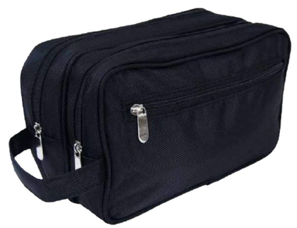 Large men’s wash bag, black