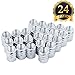 SUBANG 24 Count Car Auto Tyre Tire Valve Stem Covers Caps, Silver