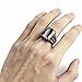 ELFASIO Stainless Steel Ring for Men Dragon Claw Black Cubic Zirconia Biker Jewelry Size 8 to 15