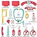 INGQU Kids Doctor Kit Pretend Play Set with Working Platform Case, Durable 19 Pieces of Heartbeat, Injecting Dentist Doctor Set for Kids Girls Boys