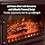 Alitop 750/1500W Electric Fireplace Freestanding Fire Flame Stove Heater Adjustable Red Brown