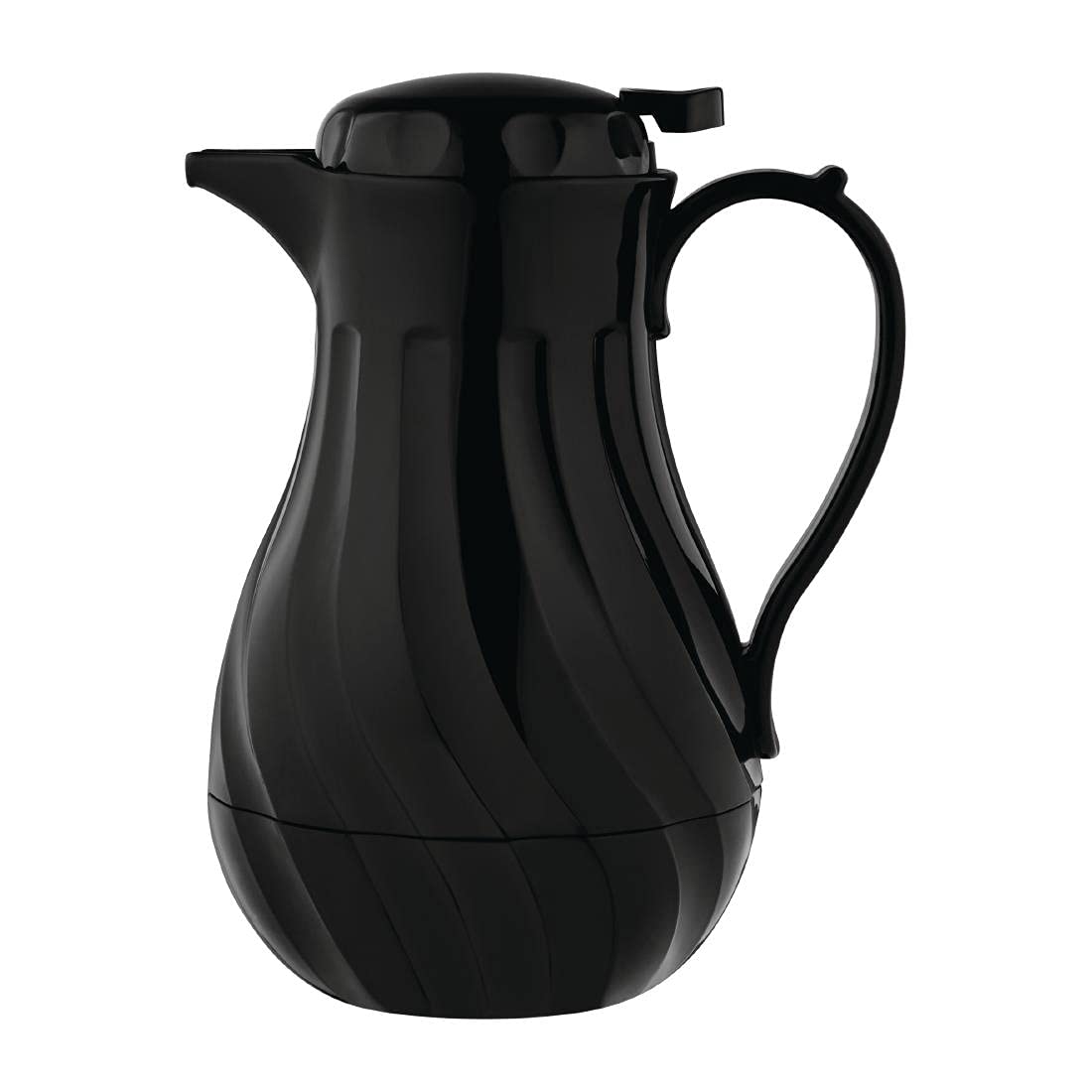 Olympia Insulated Swirl Jug in Black with Screw ?ap - Plastic - 2 LTR 70 Oz