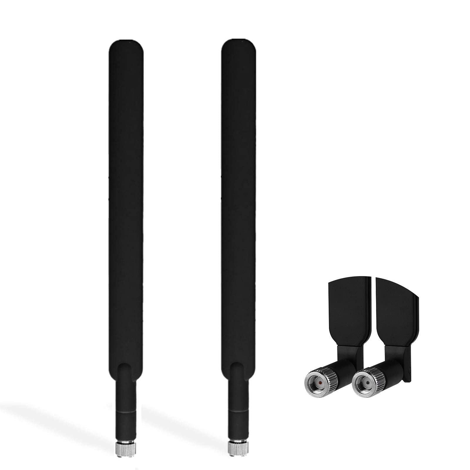 Andven 4G LTE Antenna RP-SMA 10dBi 698-2700Mhz Omnidirectional Antenna for CEP Router WLAN Router Security Camera (Black 2-Pack)