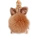 URSFUR Artificial Rabbit Ball Keychain Ear Pompom Phone Bag Charm Pendant