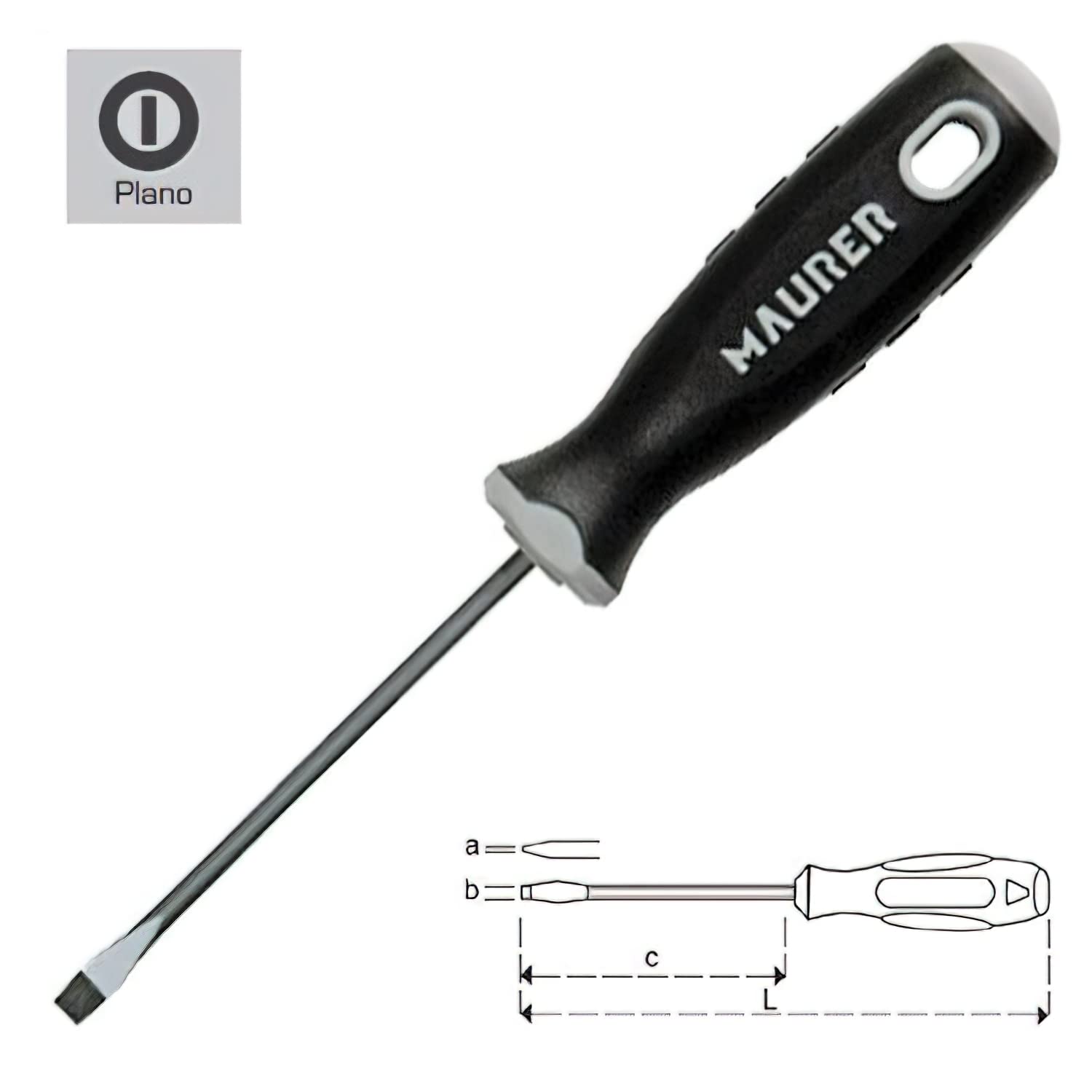 Printed Maurer 2324795 Screwdriver 0.8 x 4.0 x 40 mm