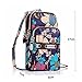 Wrist Purse,Charminer Mini Fashion Pattern Zipper Sport Shoulder Bag for iPhone Samsung Xiaomi Blue