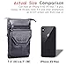 Pofomede Genuine Leather Belt Pouch Case with Belt Clip for iPhone 11 Pro Max, iPhone Xs Max 7 Plus 8 Plus 6s Plus, Small Crossbody Purse Bag Waist Cell Phone Holder（Black）