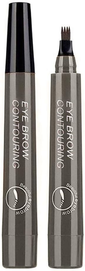 VECDY Women Eyebrow Pencil, 4 Colors Waterproof Four Forked Brow Eyebrow Pencil Long Lasting 3D Liquid Eyebrow Pen Beauty Makeup Pen(One Size,A)
