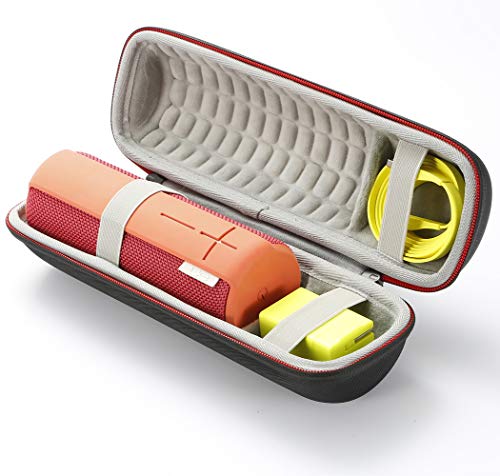 Hard Case Travel Carrying Storage Bag for Ultimate Ears UE Boom 2 / UE Boom 1 Wireless Bluetooth Portable Speaker. Fits USB Cable and Wall Charger - Black - Thumbnail 7