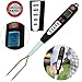 Digital Meat Thermometer Fork for Grilling and Barbecue Fast Read Electronic Probes with Ready Alarm Quick Accurate BBQ Temperature for Steak Chicken Hot Grilled Food