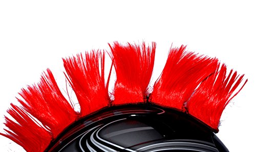 Helmet Hawks Motorcycle, Ski or Snowboard Helmet Mohawk w/Sticky Hook and Loop Fastener Adhesive (8) Hair Patches 2" long x 3" Tall - Candy Red - Thumbnail 2