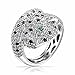 Bling Jewelry Simulated Emerald CZ Panther Animal Rhodium Plated Ring