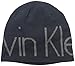 Calvin Klein Men's Super Logo Embroidered Reversible Beanie, Navy, One Size