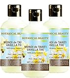 MONOI de TAHITI VANILLA TIKI OIL 100 % Natural / 100% PURE BOTANICALS. 2 Fl.oz.- 60 ml. For Skin, Hair and Nail Care.