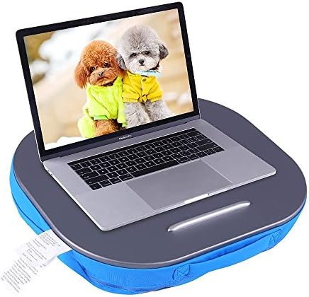 Lap Desk Multi-function Knee Pad for Laptop Macbook iPad Tablet Comfortable Cushion- Round (blue, 16x4x14inch)