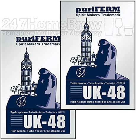 2x Puriferm UK-48 Turbo Yeast 48hr High Alcohol fermentaion