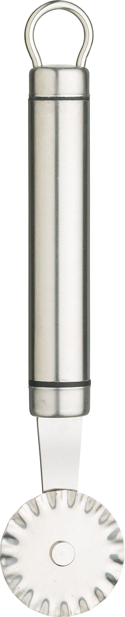 KitchenCraft Oval Handled Professional Pastry Wheel Cutter, Ravioli Cutter Ideal for Cutting Pastry, Dough and Pasta, Dishwasher Safe, 18.5cm