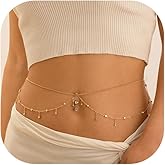 Sexy Multi-layered Crystal Waist Chain Dangle Belly Button Ring Summer Beach Rhinestone Navel Piercing Dangle Waist Chain Bikini Crystal Belly Chain Jewelry for Women