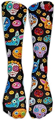 Mexican Joy Suger Skulls &amp; Animals Knee High Graduated Compression Socks For Women And Men - Best Medical, Nursing, Travel &amp; Flight Socks - Running &amp; Fitness