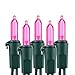 Brizled Halloween Lights, 100 LED 33ft Mini Christmas Light Set, Linkable LED String Lights 120V UL Certified Fairy Light for Indoor & Outdoor, Halloween, Wedding, Bedroom, Christmas Decoration, Pink