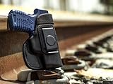 OUTBAGS LOB2S-XDS33 Black Genuine Leather IWB Conceal Carry Gun Holster for Springfield Armory XDs 3.3