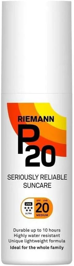 P20 Riemann Sun Protection Cream SPF 20 100ml Moisturizer for Body Sun Tanning