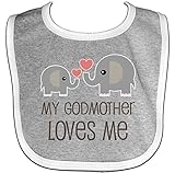 Inktastic Baby Boys' My Godmother Loves Me Baby Bib