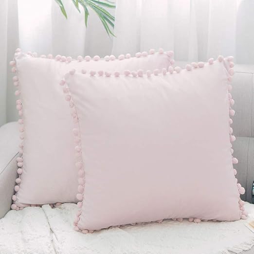 Amazon Com Natus Weaver Pack Of 2 Soft Velvet Pom Poms Baby Pink
