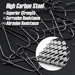 Dr.Fish 100 Pack Aberdeen Hooks Offset Hooks Live