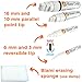Blami Arts Drawing White Chalk Markers 4 Pack - Reversible Fine and Jumbo Tips 16mm - 10mm - 6mm - 3mm - Chalkboard Pens for Bistro Glass Windows, Office School Supplies - Eraser Sponge Included