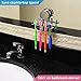 HOME SO Toothbrush Holder with Suction Cup Hanger - Hygienic Bathroom Organizer Holds up to 4 Toothbrushes - Stainless Steel Chrome - Removable Reusable Stick on Bathroom Mirror or in Shower…