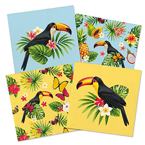 Folat - Tropische Toekan Servetten 33x33cm - 20 stuks