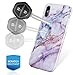 Caka iPhone X Case, iPhone Xs Marble Case Slim Anti Scratch Shockproof Luxury Fashion Silicone Soft Rubber TPU Protective Case for iPhone X XS (Pink)