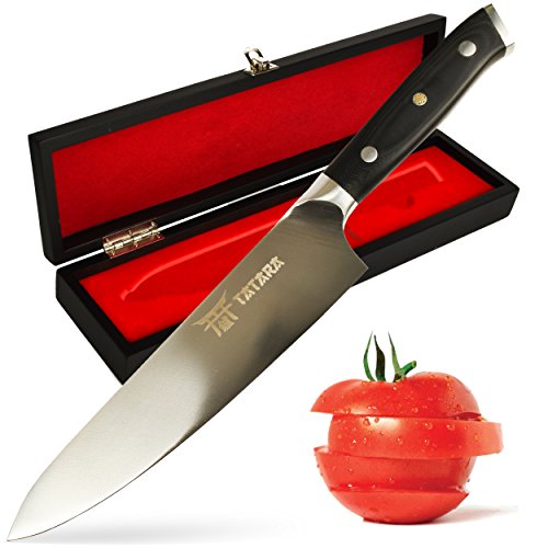 Tatara Chef Knife 8 inch - Professional High Carbon Stainless Steel
Blade with Gift Case