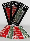 Christmas Nail Stickers - 3 Pack (42 Total Nail Art Wraps) for Stocking Stuffers - Red, Snowflake, Ugly Sweater