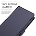 ZOVER Compatible with iPhone Xs/X Case Detachable Genuine Leather Wallet Case Support Wireless Charging Magnetic Car Mount Holder RFID Blocking Kickstand Feature Magnetic Closure Gift Box Navy Blue