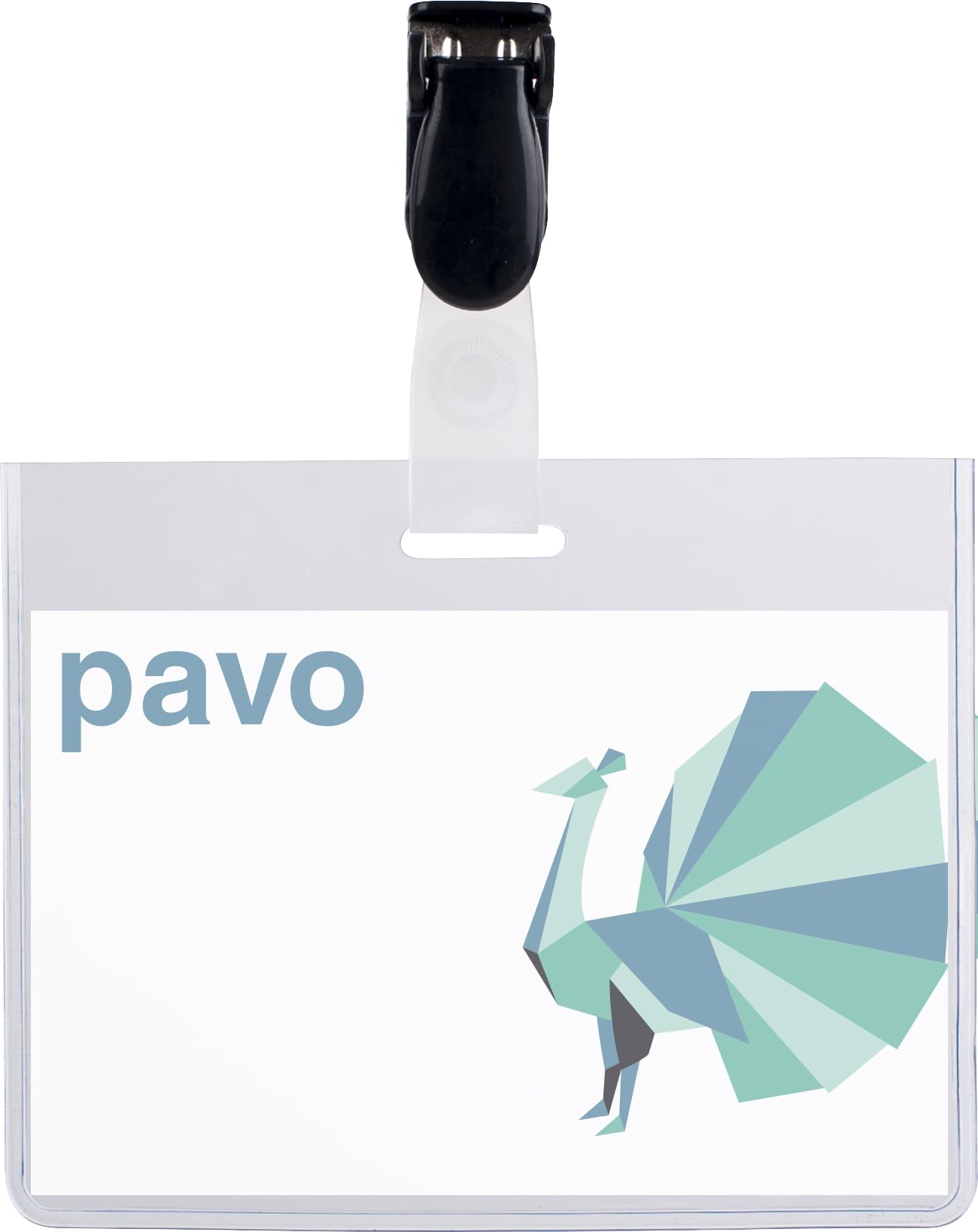 PAVO - Premium 60 x 90 mm Security Clip-on Visitor Name Badge (Pack of 25), 8009220