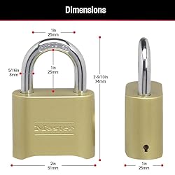 Master Lock Brass Combination Padlock for Indoor