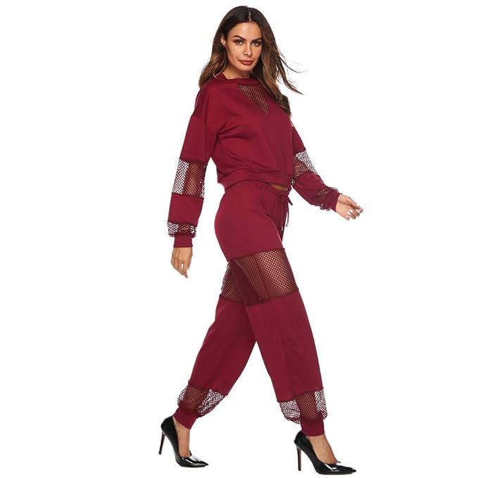 Worsworthy Traingsanzug Jogginganzug Sportanzug Damen Stretch Casual Sexy Lose -Trainingsanzüge 2 Teilig Sportanzug Frauen Fr