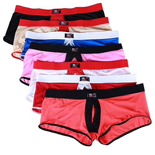 SiikWorld Men's Micro Brief Pack of 7 US Medium Asian L