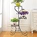 Plant Stand Metal Flower Holder Pot with 3 Tier Garden Decoration Display Wrought Iron 3 Layers Planter Rack Shelf Organizer for Garden Home Office Black (3layer) (Renewed)thumb 2