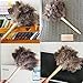 Sackorange 16-Inch Newest Ostrich Feather Dusters Natural Feathers with Wood Handle - Soft Odorless Cleaning Feather Duster for Home Office Car and Collection