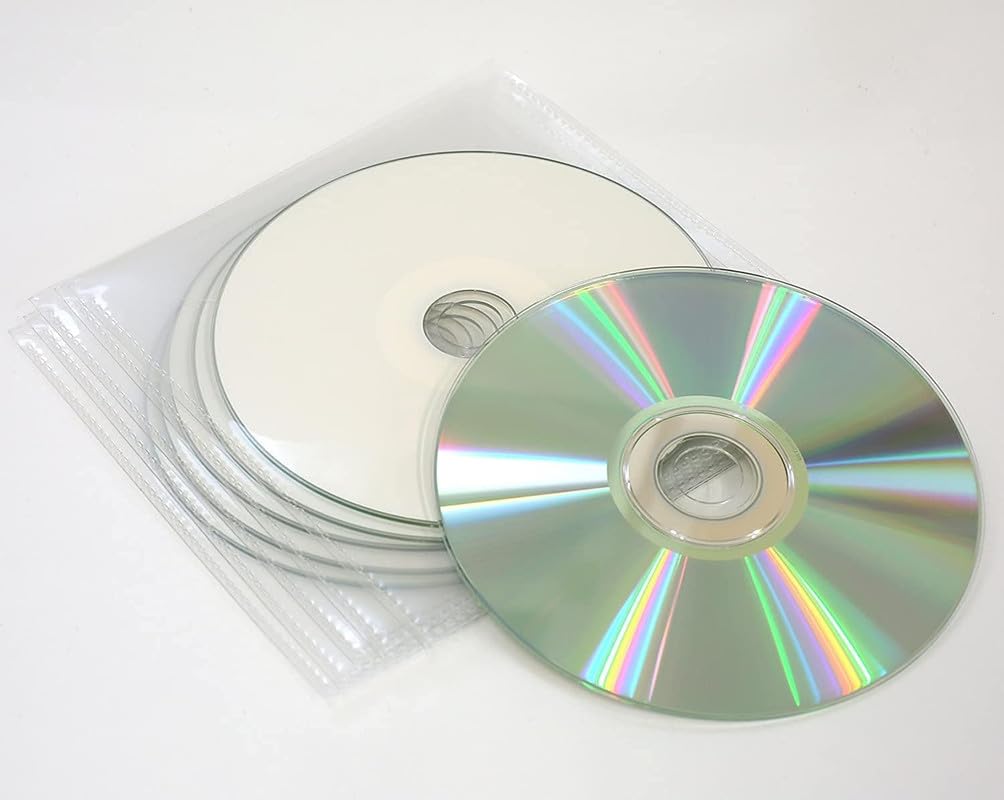 10 x Ritek Professional White Inkjet Printable Recordable Blank 80 Minute CD-R Discs – 52x Write Speed – Includes Dragon Trading Plastic Sleeves with Flap