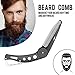 Stainless Steel Beard Comb Folding for Men,Taykoo Beard and Mustache Styling Comb Folding Pocket Mental Comb